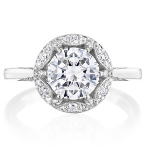 Tacori HT2567RD75W 18 Karat Crescent Chandelier Engagement Ring
