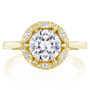 Tacori HT2567RD75Y 18 Karat Crescent Chandelier Engagement Ring