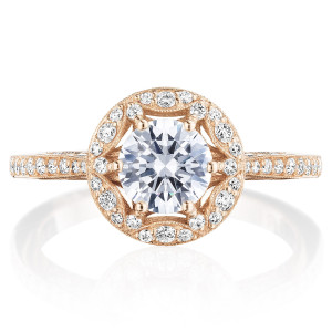 Tacori HT2568RD6PK 18 Karat Crescent Chandelier Engagement Ring