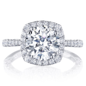 Tacori HT2571CU85W 18 Karat Petite Crescent Engagement Ring