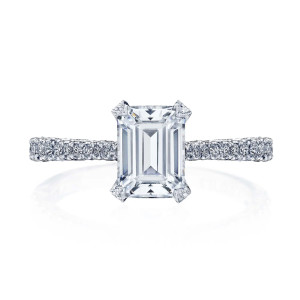 HT2578EC75X55 Platinum Tacori Petite Crescent Engagement Ring