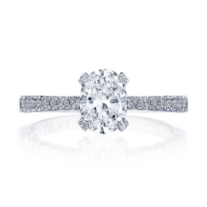 HT2578OV75X55 Platinum Tacori Petite Crescent Engagement Ring