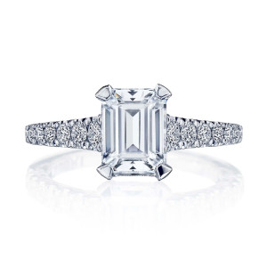 Tacori HT2579EC8X6W 18 Karat Petite Crescent Engagement Ring