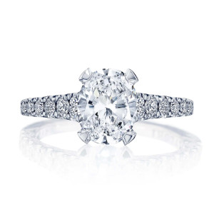 HT2579OV85X65 Platinum Tacori Petite Crescent Engagement Ring