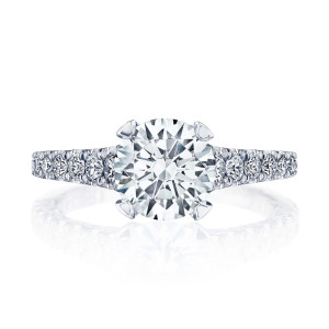HT2579RD75 Platinum Tacori Petite Crescent Engagement Ring