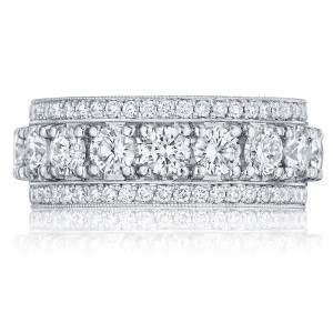 HT2615B Platinum Tacori Adoration Diamond Wedding Ring