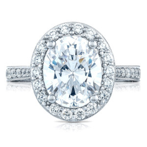 Tacori HT2650OV11X9 18 Karat RoyalT Engagement Ring