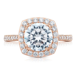 Tacori HT2652CU8PK 18 Karat RoyalT Engagement Ring