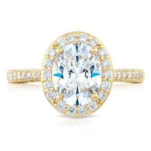 Tacori HT2652OV9X7Y 18 Karat RoyalT Engagement Ring