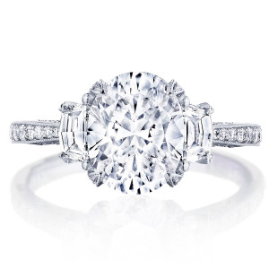 Tacori HT2655OV95X75 18 Karat RoyalT Engagement Ring