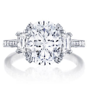 Tacori HT2656OV11X9 18 Karat RoyalT Engagement Ring