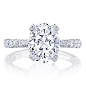 HT2663OV10X8 Platinum Tacori Petite Crescent RoyalT Engagement Ring