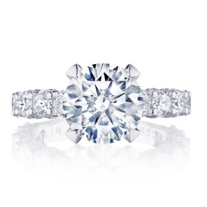 HT2664RD95 Platinum Tacori Classic Crescent RoyalT Engagement Ring