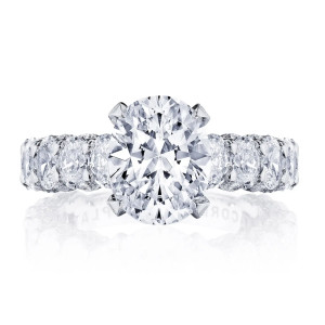 HT2665OV10X8 Platinum Tacori Classic Crescent Engagement Ring