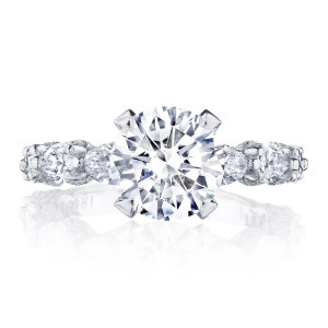 HT2666RD85 Platinum Tacori Classic Crescent RoyalT Engagement Ring