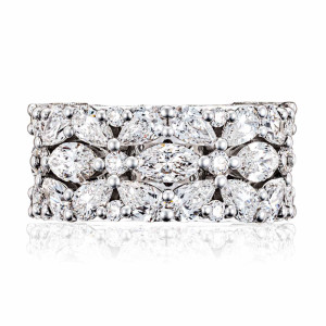 Tacori HT26946512W 18K Classic Crescent RoyalT Diamond Wedding Ring