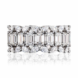 Tacori HT2695734W 18K Classic Crescent RoyalT Diamond Wedding Ring
