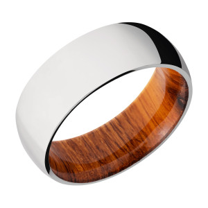 Lashbrook HWSLEEVECC8D Cobalt Chrome and Hardwood Wedding Ring or Band
