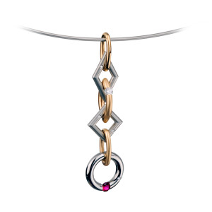 Kretchmer 18 Karat Jazz Tension Set Pendant