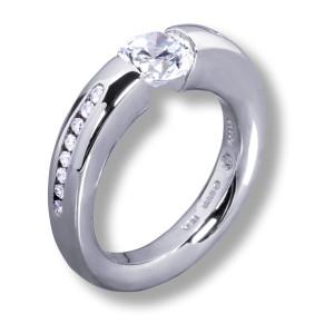Kretchmer Platinum Ush Channel Tension Set Ring
