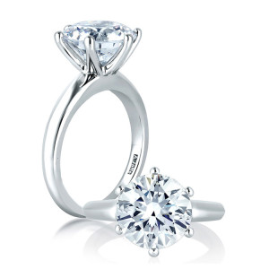 A Jaffe 18 Karat Classic Engagement Ring ME1560