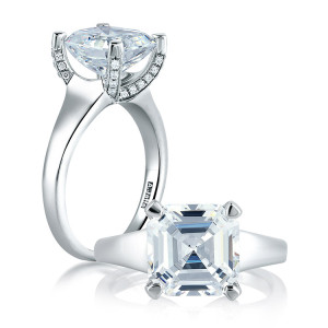 A Jaffe 18 Karat Classic Engagement Ring ME1587