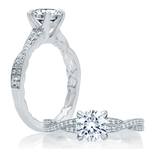 A.JAFFE 18 Karat Classic Engagement Ring ME2036Q