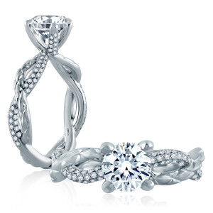 A.JAFFE 18 Karat Classic Engagement Ring ME2138Q