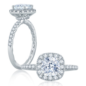 A.JAFFE 18 Karat Classic Engagement Ring ME2169Q