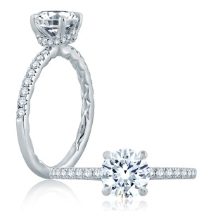A.JAFFE 18 Karat Classic Engagement Ring ME2170Q