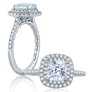 A.JAFFE 18 Karat Classic Engagement Ring ME2174Q
