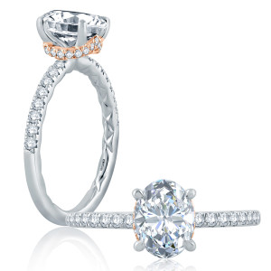 A.JAFFE 18 Karat Classic Engagement Ring ME2175Q