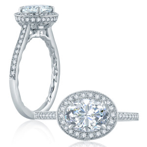A.JAFFE 18 Karat Classic Engagement Ring ME2177Q