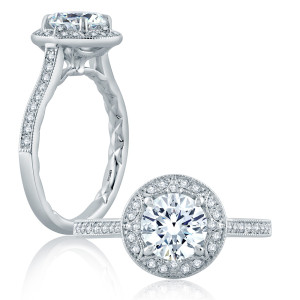 A.JAFFE 18 Karat Classic Engagement Ring ME2182Q
