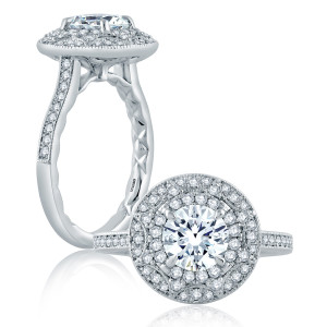 A.JAFFE 18 Karat Classic Engagement Ring ME2184Q
