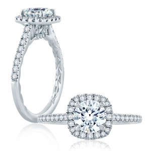 A.JAFFE 18 Karat Classic Engagement Ring ME2186Q