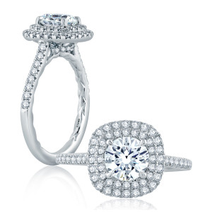 A.JAFFE 18 Karat Classic Engagement Ring ME2203Q