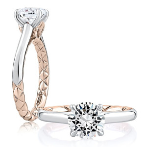 A Jaffe Platinum Solitaire Engagement Ring MECRD2502Q