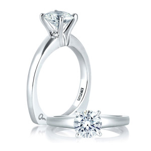 A Jaffe 18 Karat Solitaire Engagement Ring MES032