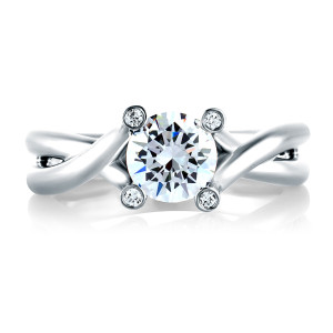 A.JAFFE 14 karat signature engagement ring