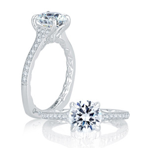 A.JAFFE Platinum Signature Engagement Ring MES738Q