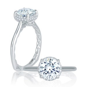 A.JAFFE 18 Karat Signature Engagement Ring MES746Q