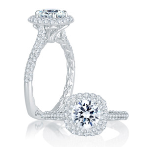 A.JAFFE Platinum Signature Engagement Ring MES748Q