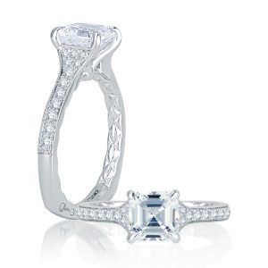 A.JAFFE 18 Karat Signature Engagement Ring MES753Q
