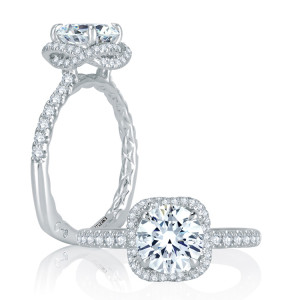 A.JAFFE 18 Karat Signature Engagement Ring MES769Q