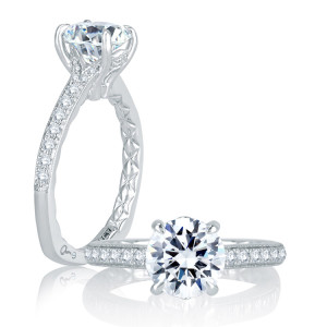 A.JAFFE 18 Karat Signature Engagement Ring MES770Q