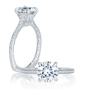A.JAFFE 18 Karat Signature Engagement Ring MES771Q