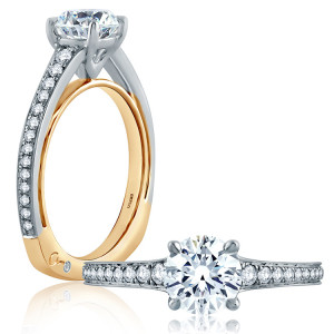 A.JAFFE 18 Karat Signature Engagement Ring MES853