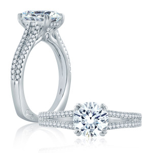 A.JAFFE 18 Karat Signature Engagement Ring MES860