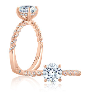 A.JAFFE 18 Karat Signature Engagement Ring MES869